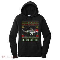 Hammerhead Shark Christmas Lights Santa Ugly Xmas Gift Women's Hoodie thumb 0