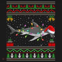 Hammerhead Shark Christmas Lights Santa Ugly Xmas Gift Ornament thumb 1