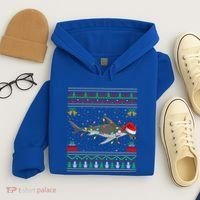 Hammerhead Shark Christmas Lights Santa Ugly Xmas Gift Hoodie thumb 4