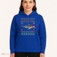 Hammerhead Shark Christmas Lights Santa Ugly Xmas Gift Hoodie thumb 5
