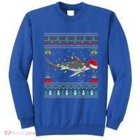 Hammerhead Shark Christmas Lights Santa Ugly Xmas Gift Sweatshirt thumb 0