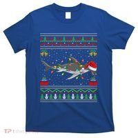 Hammerhead Shark Christmas Lights Santa Ugly Xmas Gift T-Shirt thumb 0