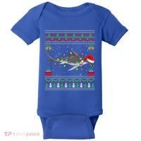 Hammerhead Shark Christmas Lights Santa Ugly Xmas Gift Baby Bodysuit thumb 0