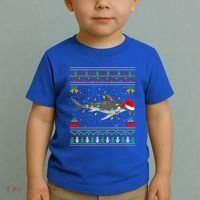 Hammerhead Shark Christmas Lights Santa Ugly Xmas Gift Toddler T-Shirt thumb 2