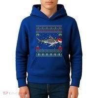 Hammerhead Shark Christmas Lights Santa Ugly Xmas Gift Kids Hoodie thumb 4
