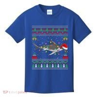 Hammerhead Shark Christmas Lights Santa Ugly Xmas Gift Kids T-Shirt thumb 0