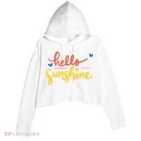 Hello Sunshine Cute Gift Crop Fleece Hoodie thumb 0