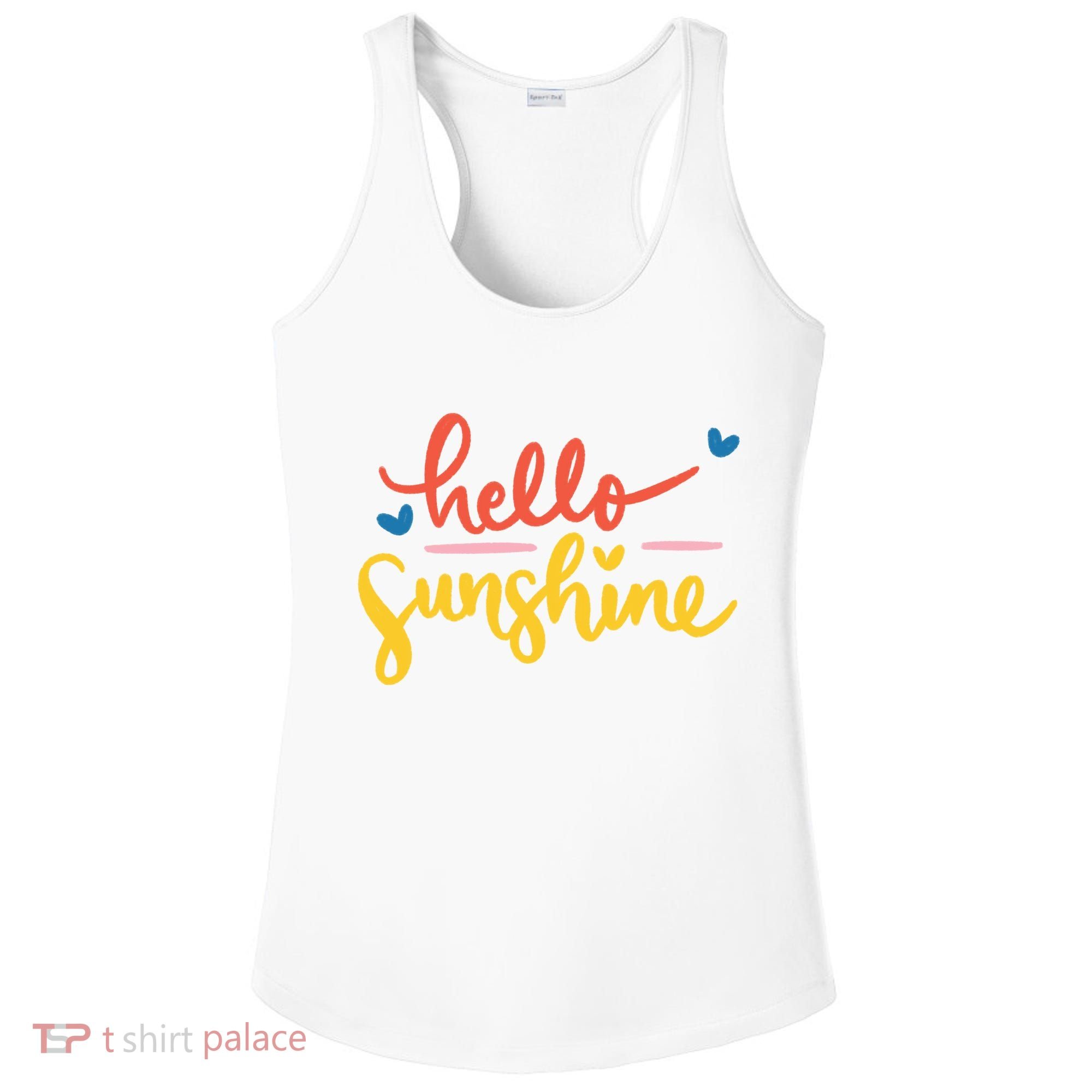 Hello Sunshine Cute Gift Ladies PosiCharge Competitor Racerback Tank