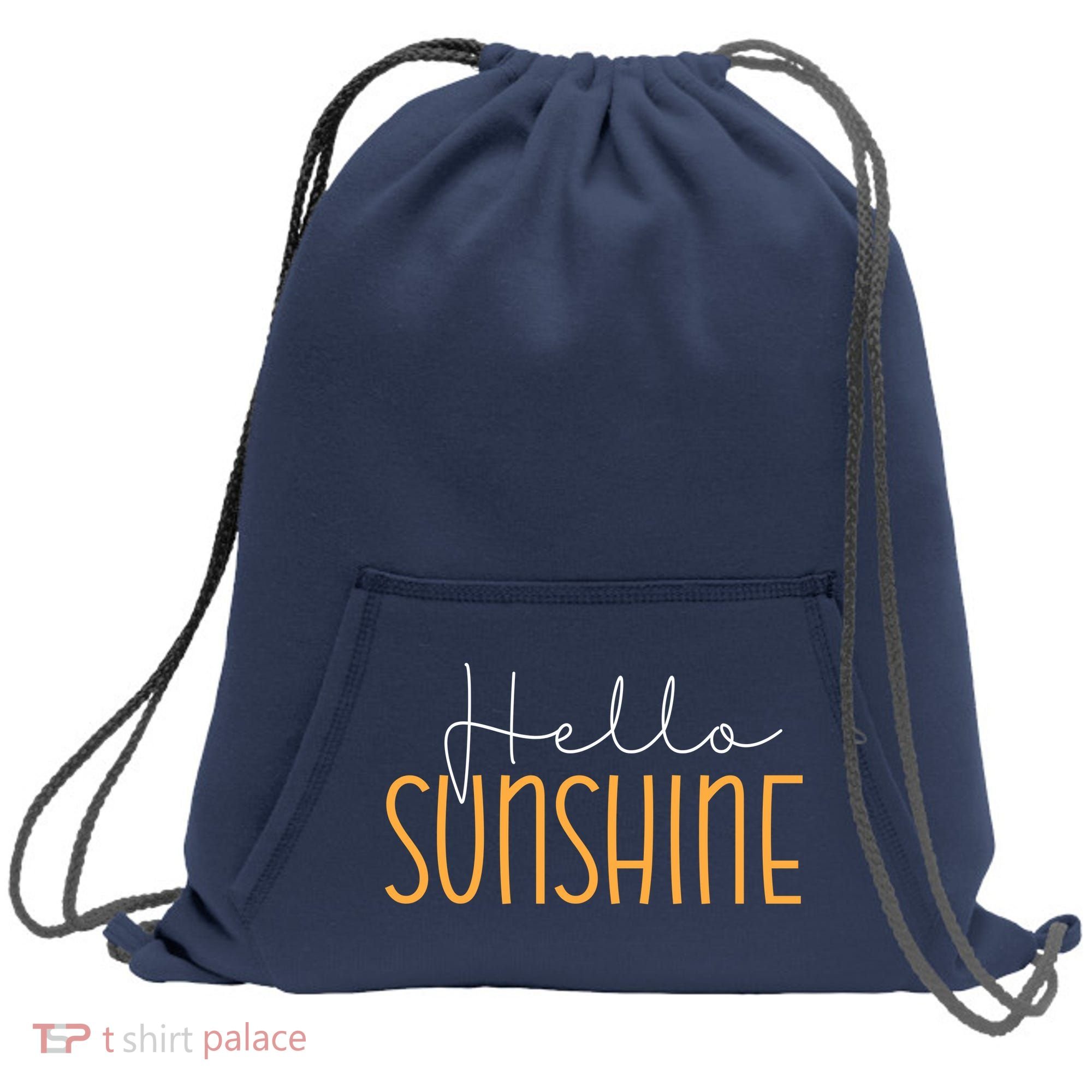 Hello Sunshine Cute Gift Sweatshirt Cinch Pack Bag