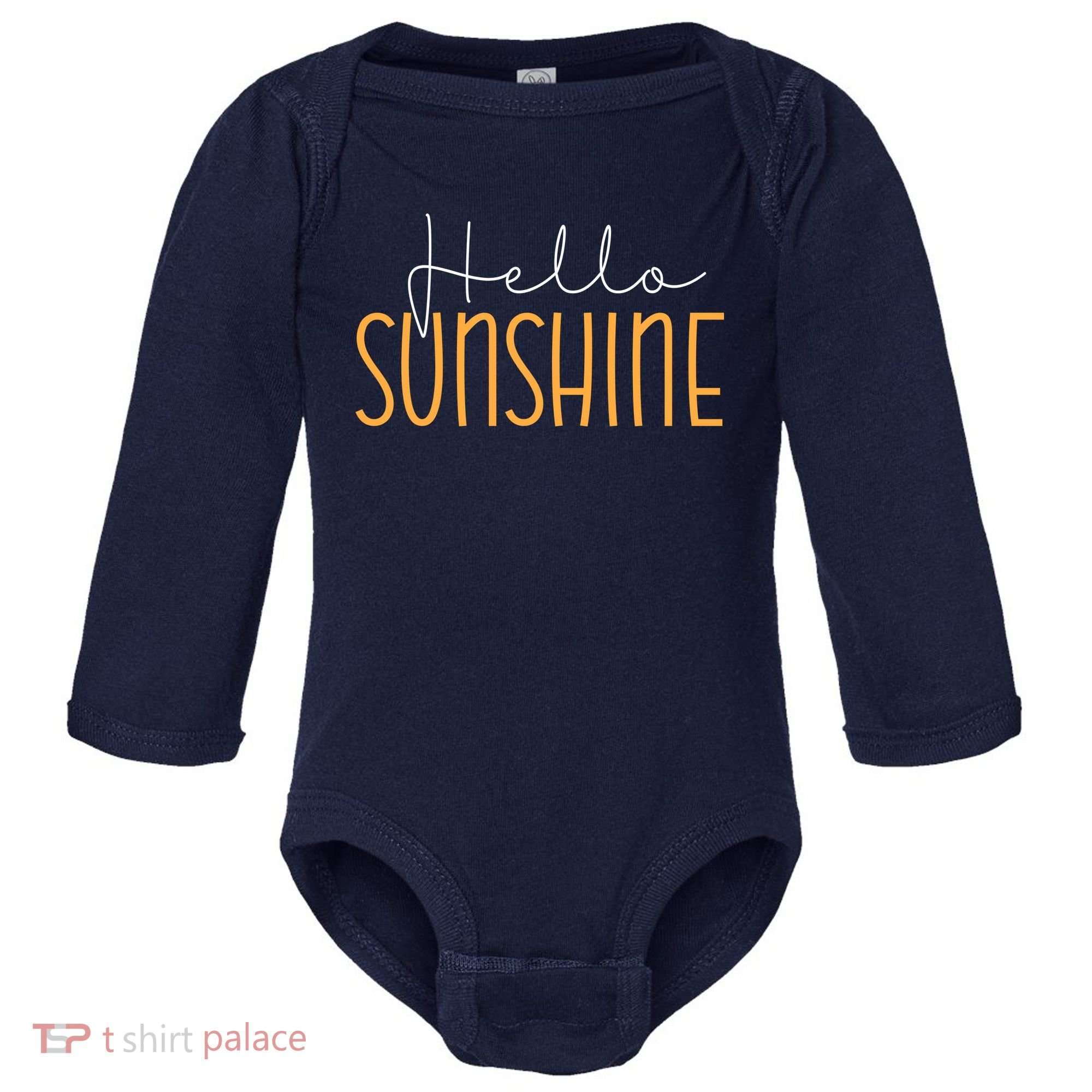 Hello Sunshine Cute Gift Baby Long Sleeve Bodysuit