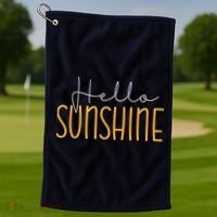 Hello Sunshine Cute Gift Golf Towel thumb 1
