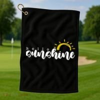 Hello Sunshine Cute Gift Golf Towel thumb 1