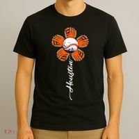 Houston Souvenir Colorful Flower I Love Houston T-Shirt thumb 3