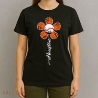 Houston Souvenir Colorful Flower I Love Houston T-Shirt thumb 4