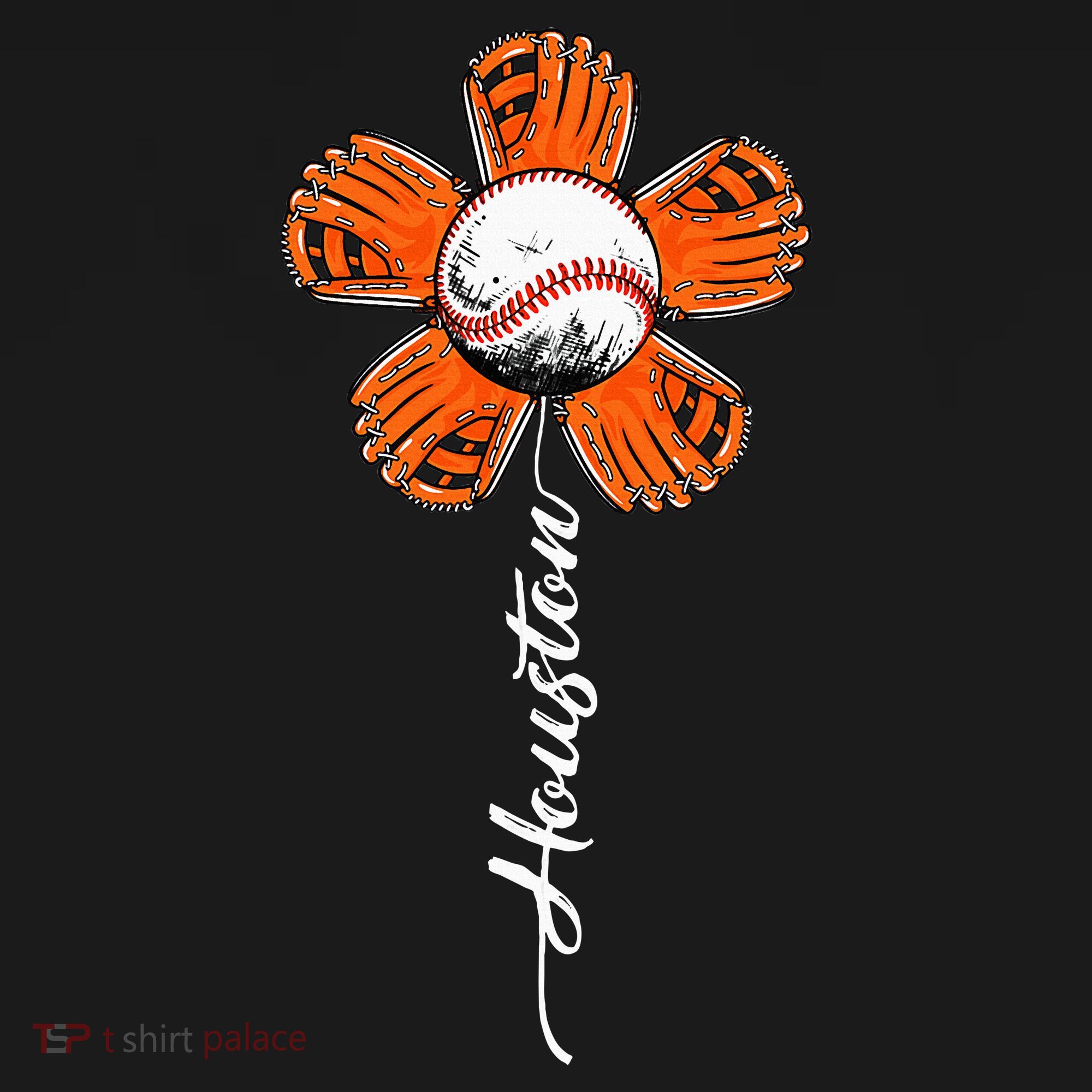 Houston Souvenir Colorful Flower I Love Houston T-Shirt