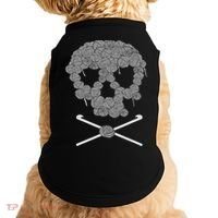 Halloween Skull Crochet Lovers Yarn Funny Skeleton Doggie Tank thumb 0