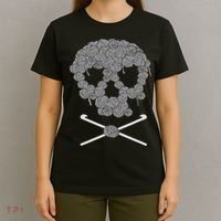 Halloween Skull Crochet Lovers Yarn Funny Skeleton T-Shirt thumb 4