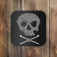 Halloween Skull Crochet Lovers Yarn Funny Skeleton Coaster thumb 0