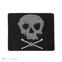 Halloween Skull Crochet Lovers Yarn Funny Skeleton Mousepad thumb 0