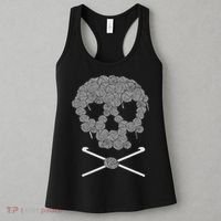 Halloween Skull Crochet Lovers Yarn Funny Skeleton Women's Tank Top thumb 3
