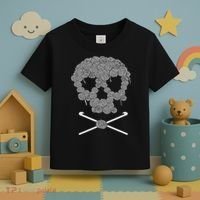 Halloween Skull Crochet Lovers Yarn Funny Skeleton Toddler T-Shirt thumb 3