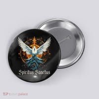 Holy Spirit Confirmation Latin Mass Catholic Button thumb 0