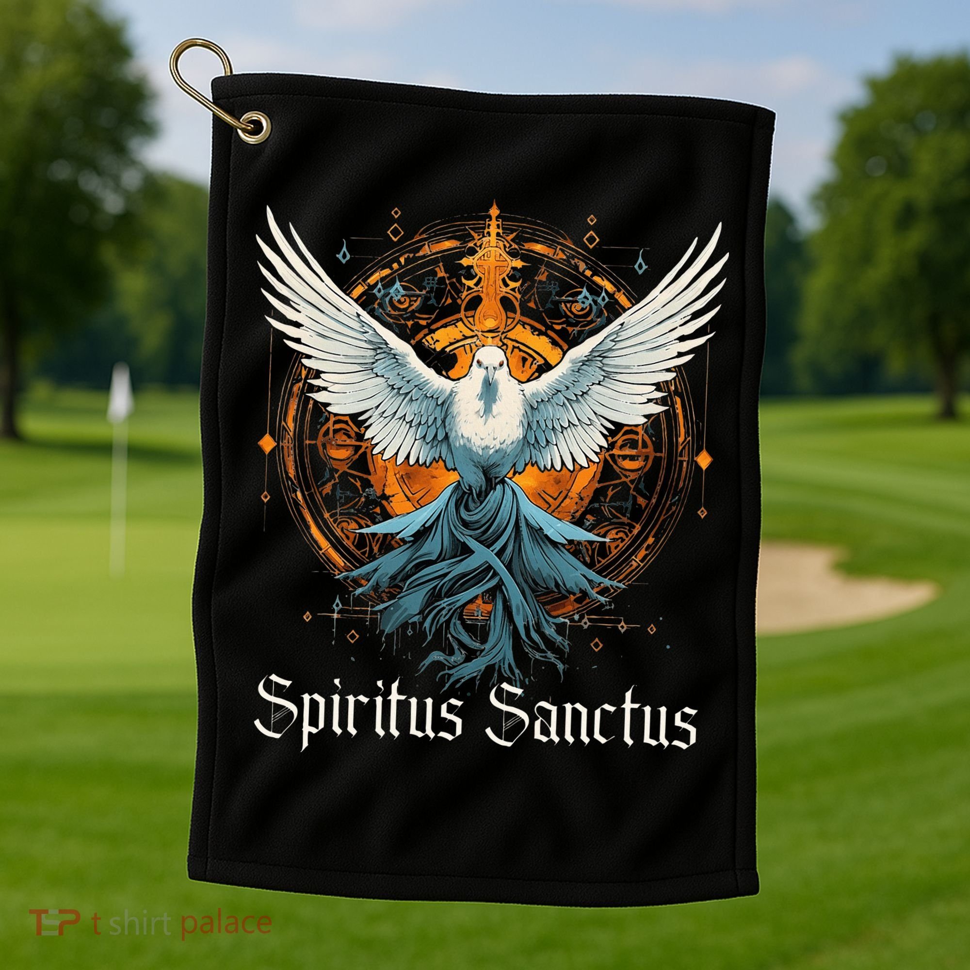 Holy Spirit Confirmation Latin Mass Catholic Golf Towel