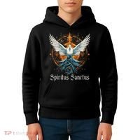 Holy Spirit Confirmation Latin Mass Catholic Kids Hoodie thumb 4