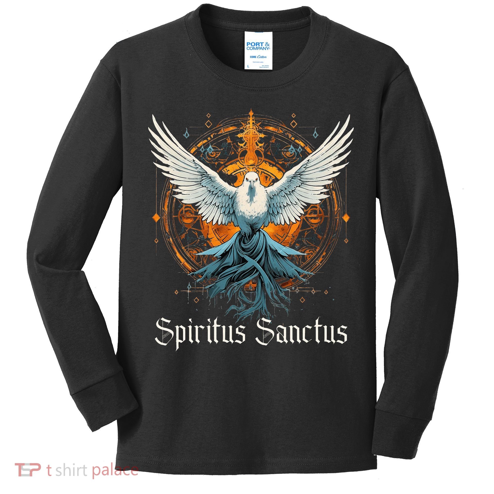 Holy Spirit Confirmation Latin Mass Catholic Kids Long Sleeve Shirt