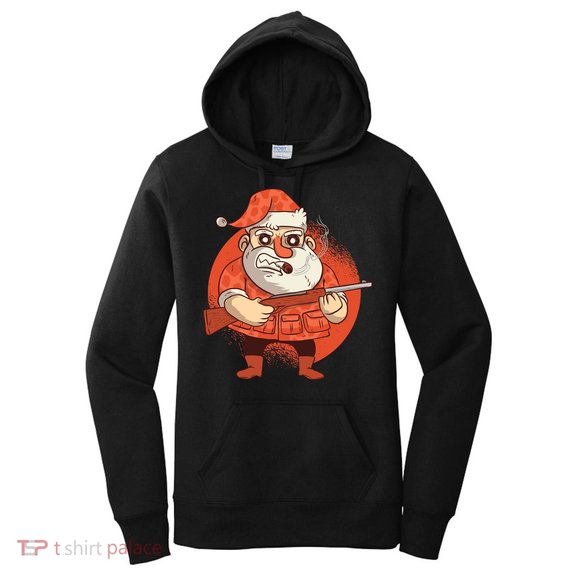 Hunting Santa Claus Women's Hoodie