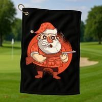 Hunting Santa Claus Golf Towel thumb 1