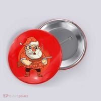 Hunting Santa Claus Button thumb 0