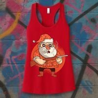 Hunting Santa Claus Women's Tank Top thumb 3