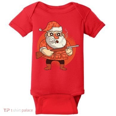 Hunting Santa Claus Baby Bodysuit