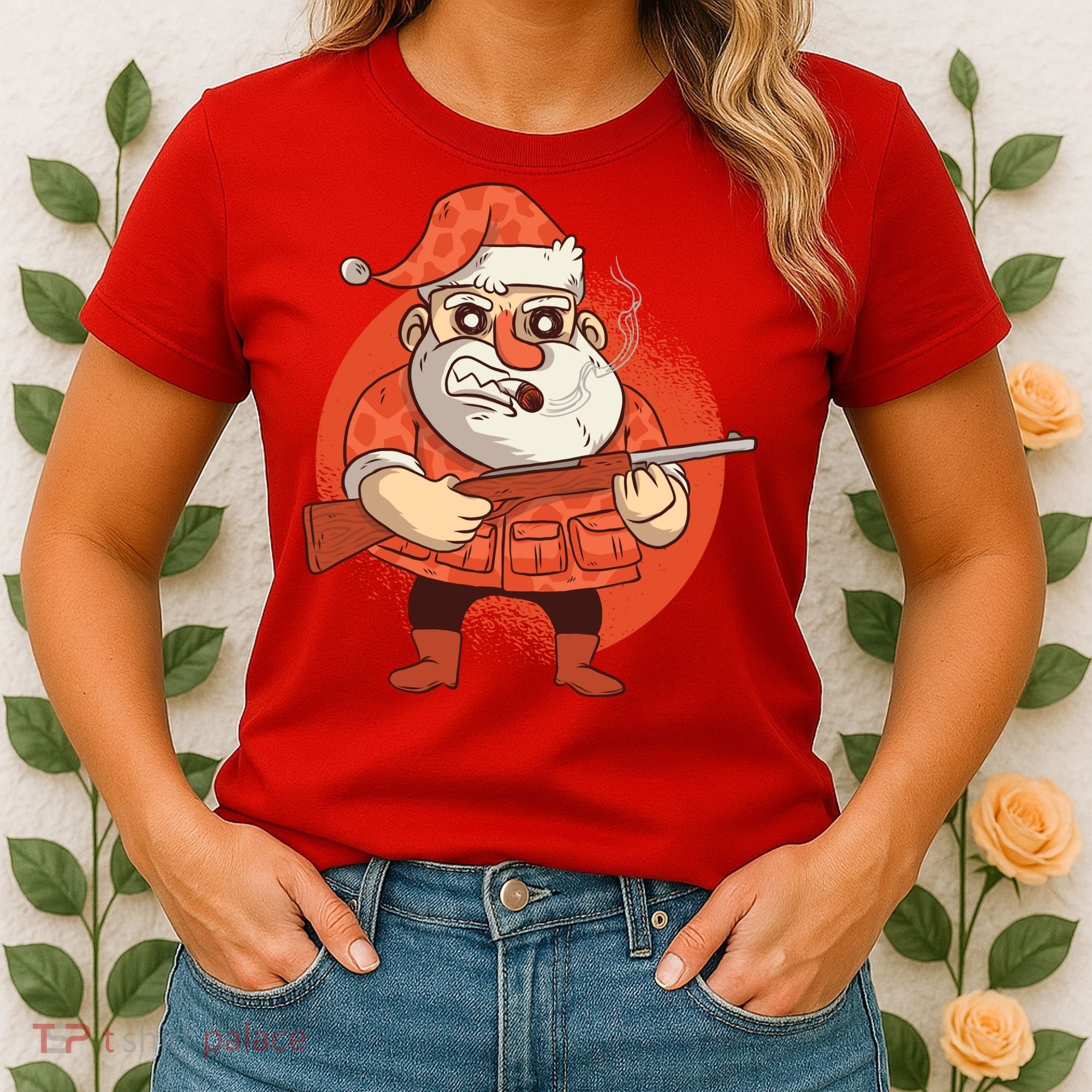 Hunting Santa Claus Women's T-Shirt