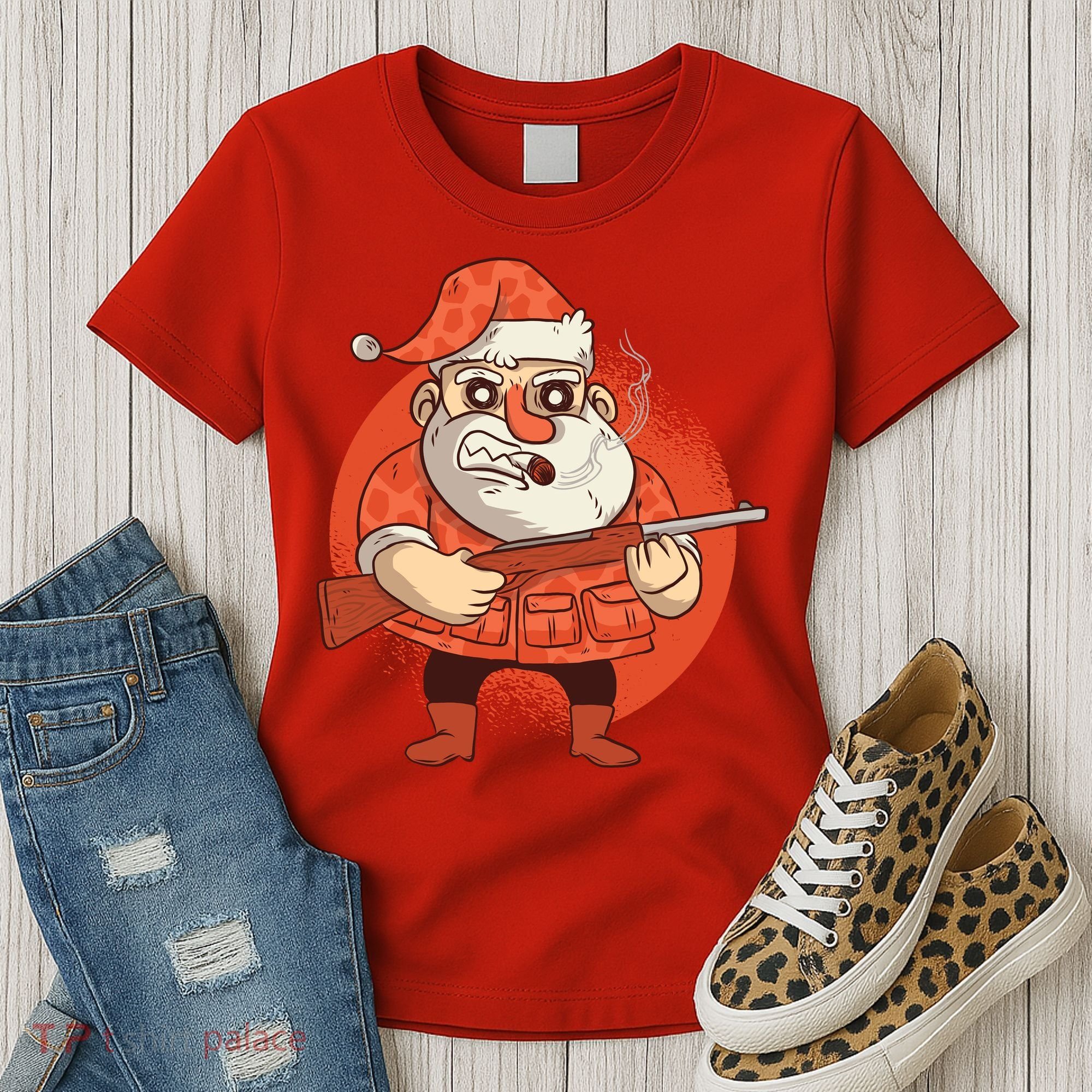 Hunting Santa Claus Women's T-Shirt