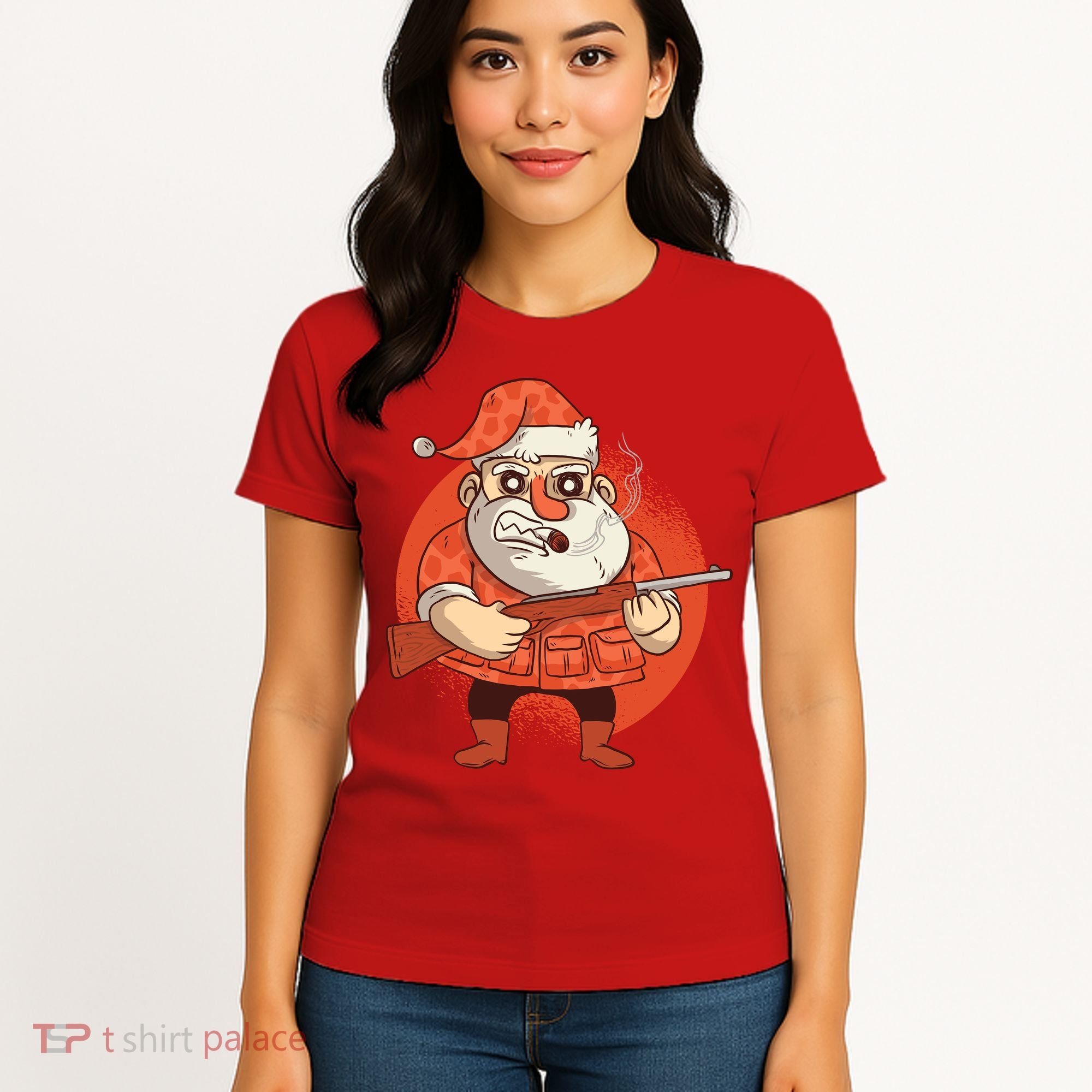 Hunting Santa Claus Women's T-Shirt