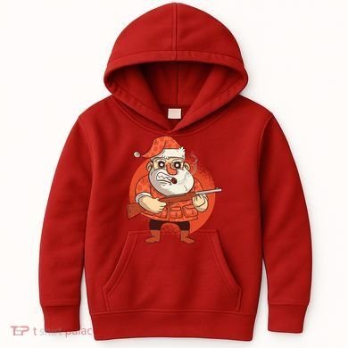 Hunting Santa Claus Kids Hoodie