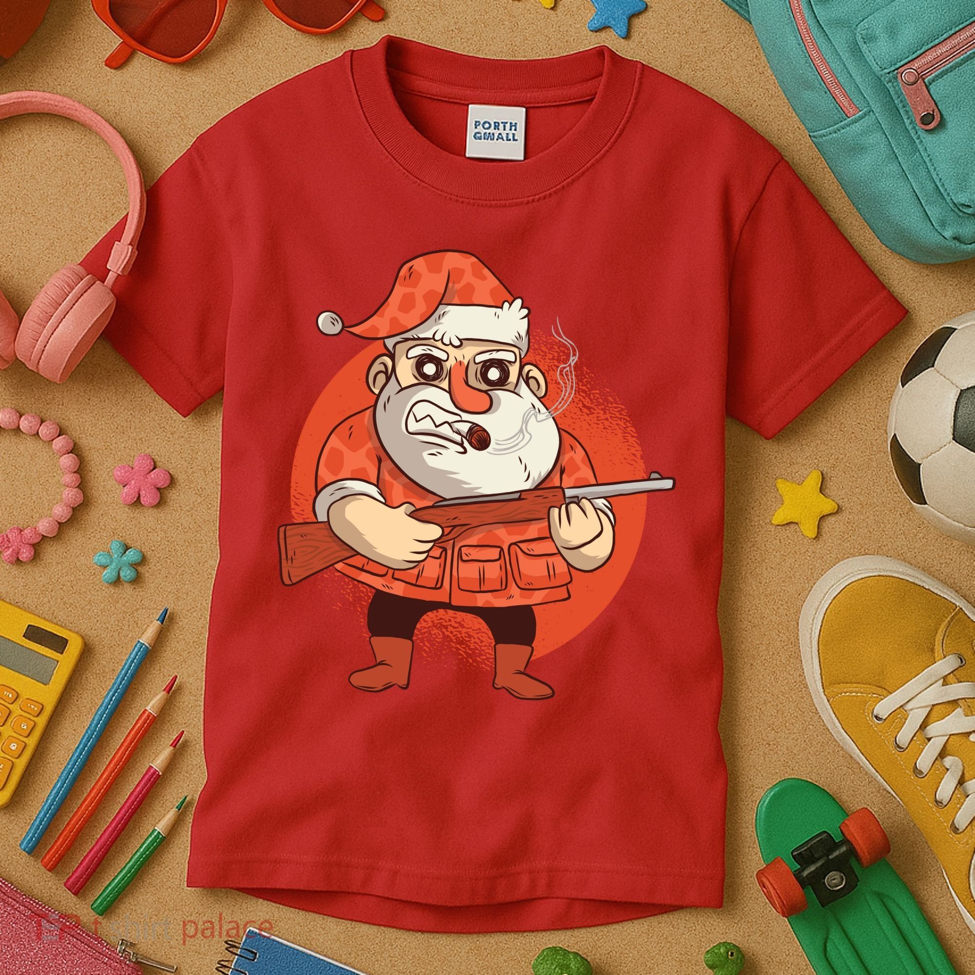 Hunting Santa Claus Kids T-Shirt