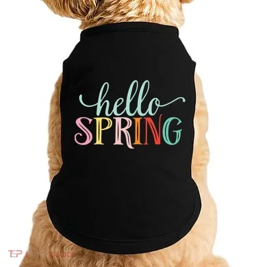 Hello Spring Colorful Doggie Tank