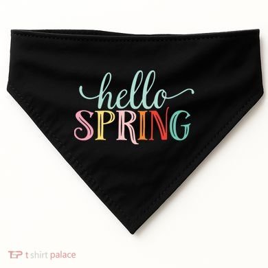 Hello Spring Colorful USA-Made Doggie Bandana