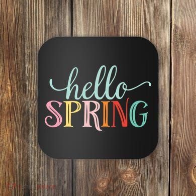 Hello Spring Colorful Coaster