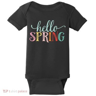 Hello Spring Colorful Baby Bodysuit