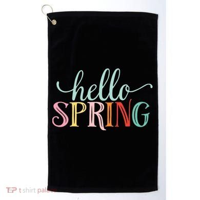 Hello Spring Colorful Golf Towel