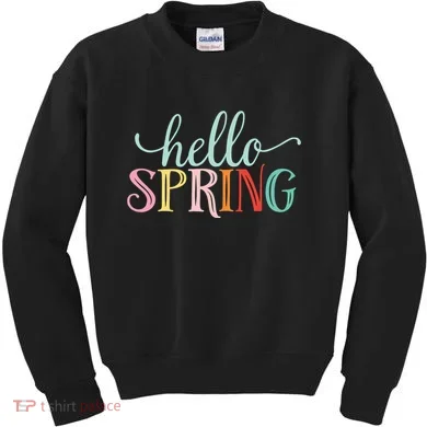 Hello Spring Colorful Kids Sweatshirt
