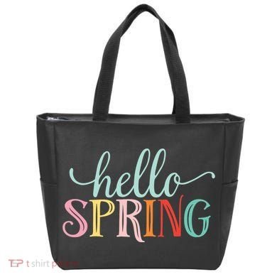 Hello Spring Colorful Tote Bag
