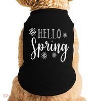 Hello Spring Cute Flower Doggie Tank thumb 0