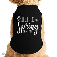 Hello Spring Cute Flower Doggie Tank thumb 0