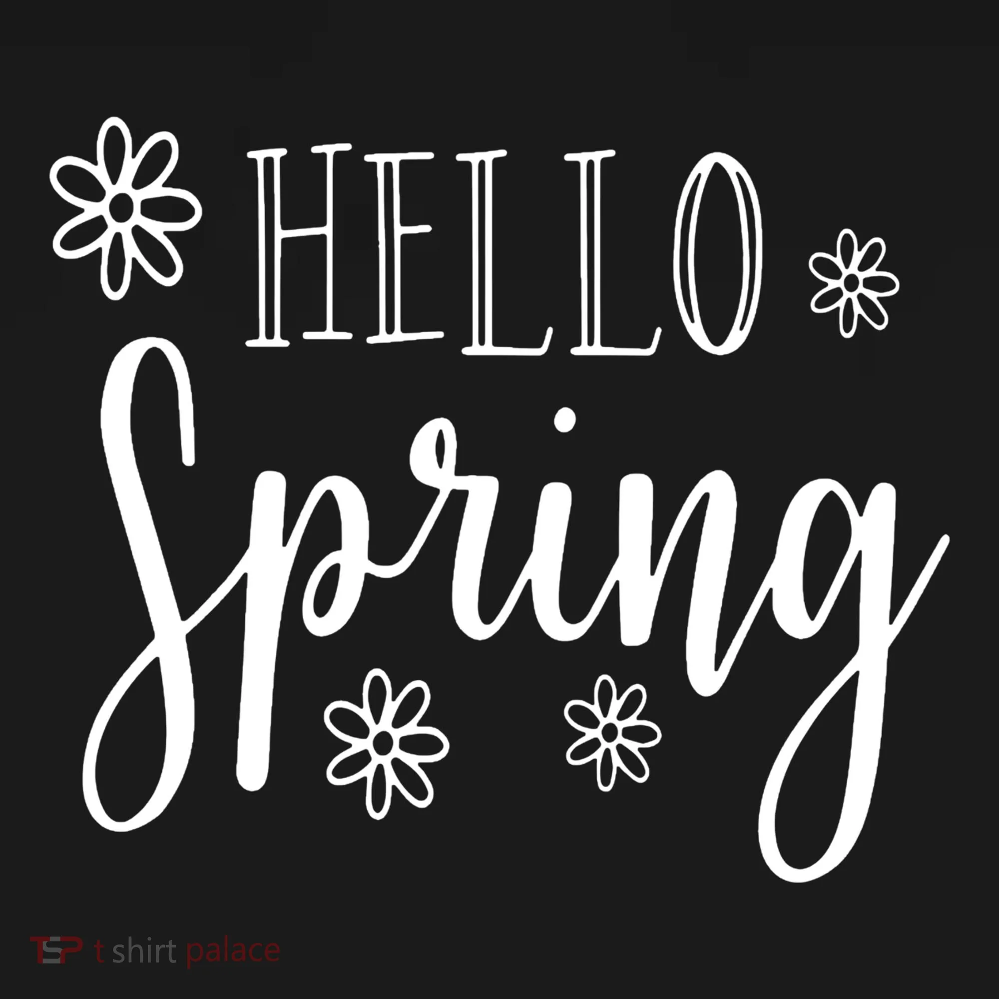 Hello Spring Cute Flower Doggie Tank