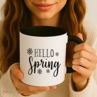 Hello Spring Cute Flower Coffee Mug thumb 3